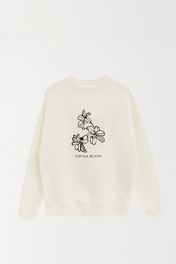 BUZO CREWNECK ESTAMPADO BT NATURAL BLOOM