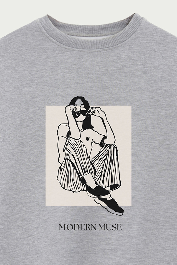 BUZO CREWNECK ESTAMPADO BT MODERN MUSE