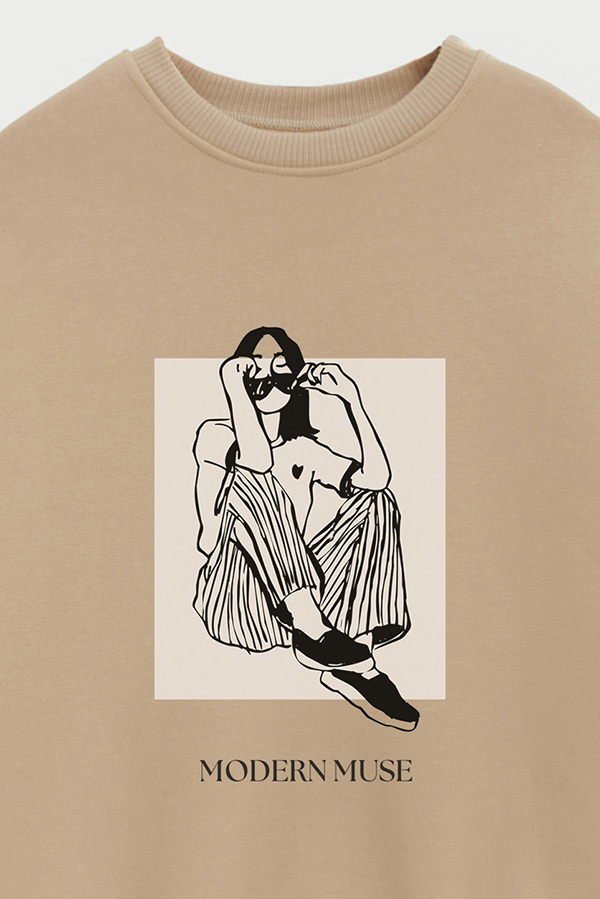 BUZO CREWNECK ESTAMPADO BT MODERN MUSE