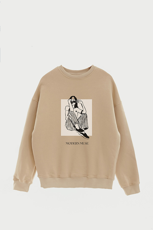 BUZO CREWNECK ESTAMPADO BT MODERN MUSE