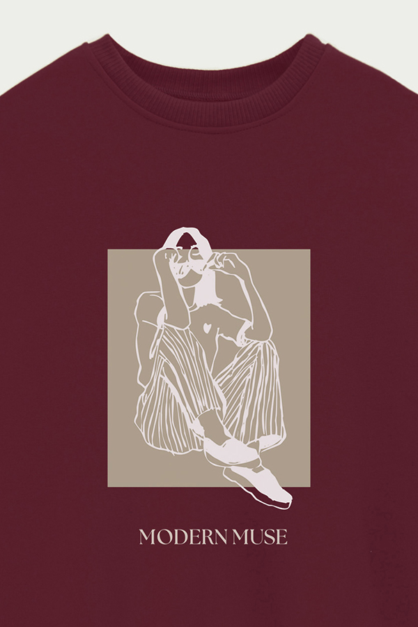 BUZO CREWNECK ESTAMPADO BT MODERN MUSE