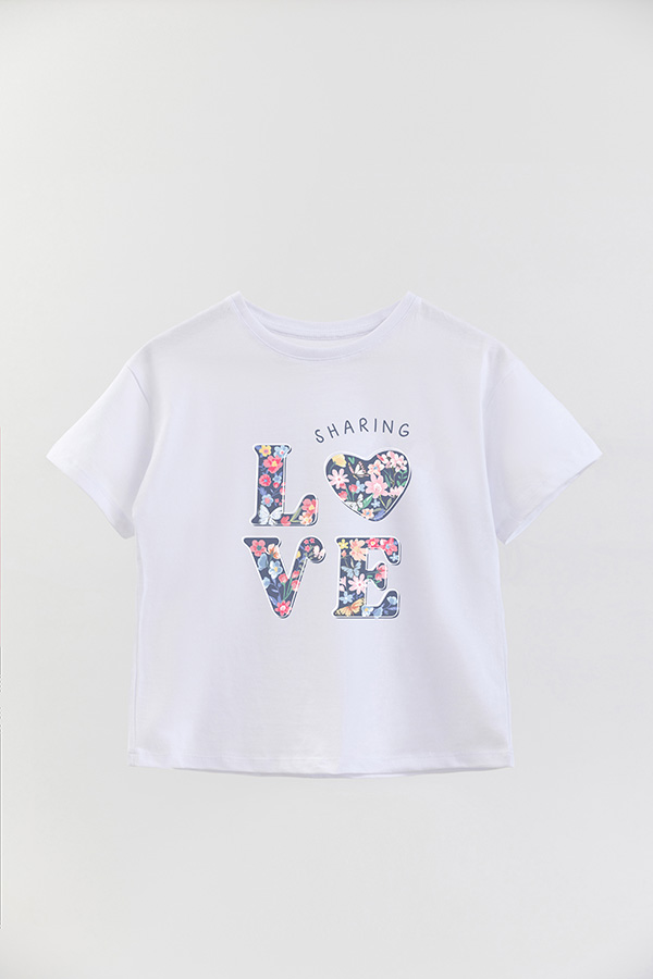 REMERA GIRL OVER LOVE SHARING