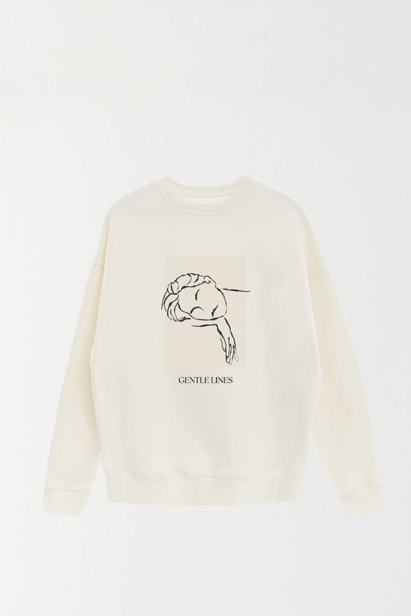 BUZO CREWNECK ESTAMPADO BT GENTLE LINES