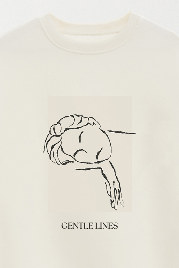 BUZO CREWNECK ESTAMPADO BT GENTLE LINES