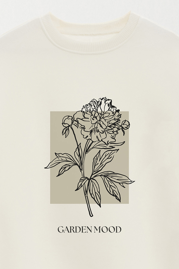 BUZO CREWNECK ESTAMPADO BT GARDEN MOOD