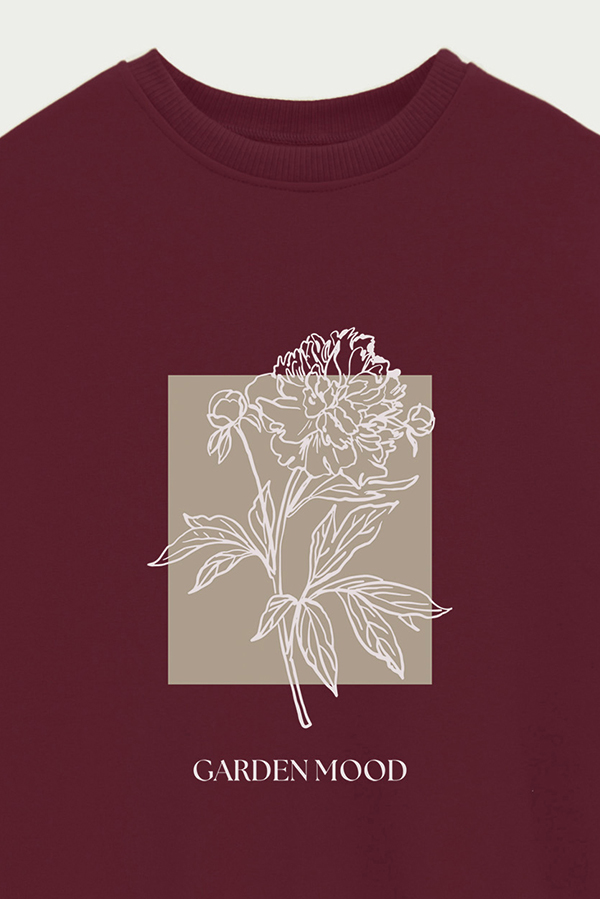 BUZO CREWNECK ESTAMPADO BT GARDEN MOOD