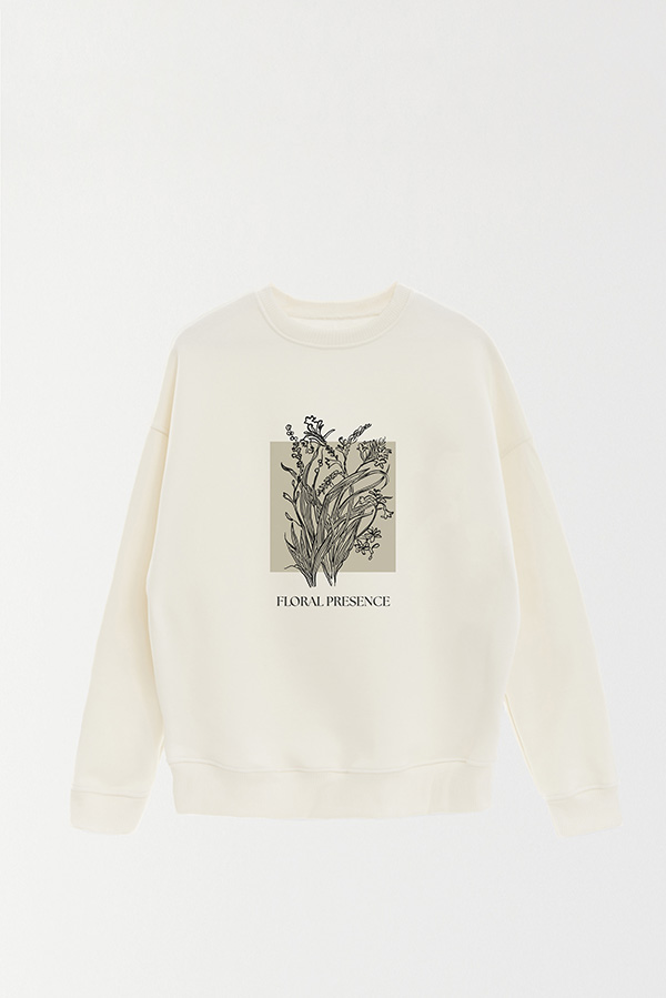 BUZO CREWNECK ESTAMPADO BT FLORAL PRESENCE