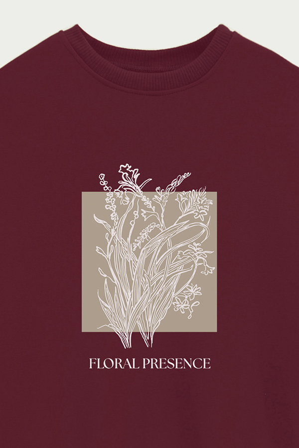 BUZO CREWNECK ESTAMPADO BT FLORAL PRESENCE