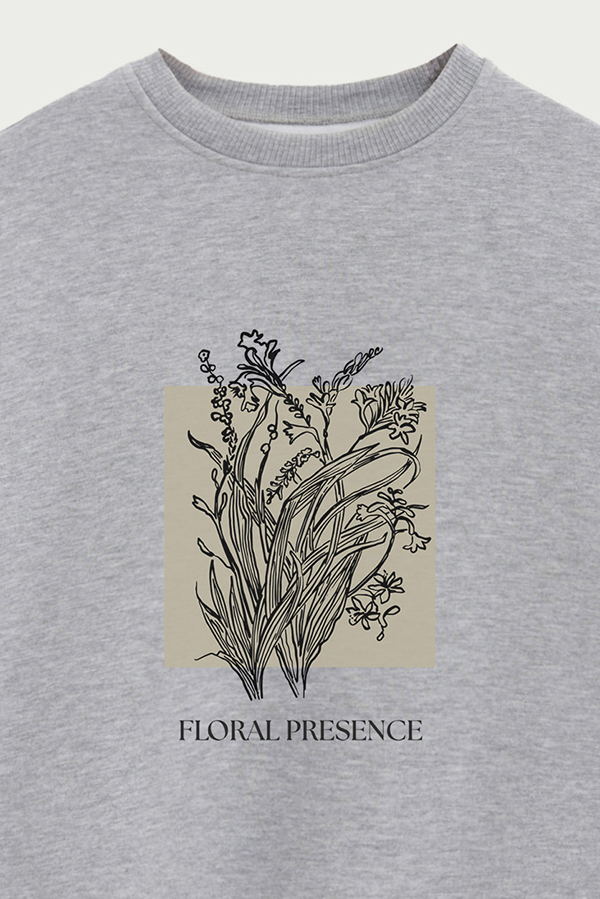 BUZO CREWNECK ESTAMPADO BT FLORAL PRESENCE