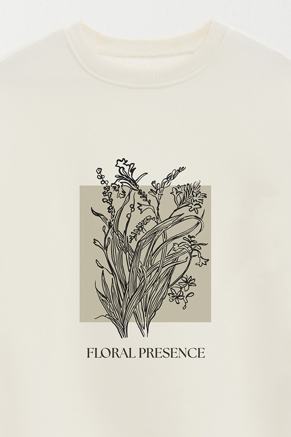 BUZO CREWNECK ESTAMPADO BT FLORAL PRESENCE