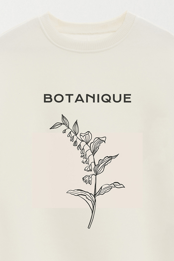 BUZO CREWNECK ESTAMPADO BT BOTANIQUE