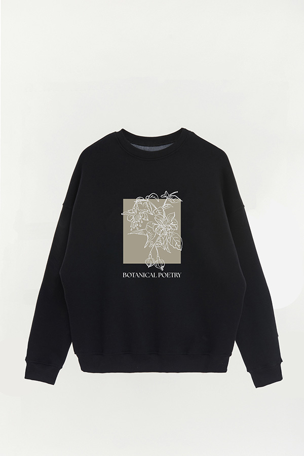 BUZO CREWNECK ESTAMPADO BT BOTANICAL POETRY