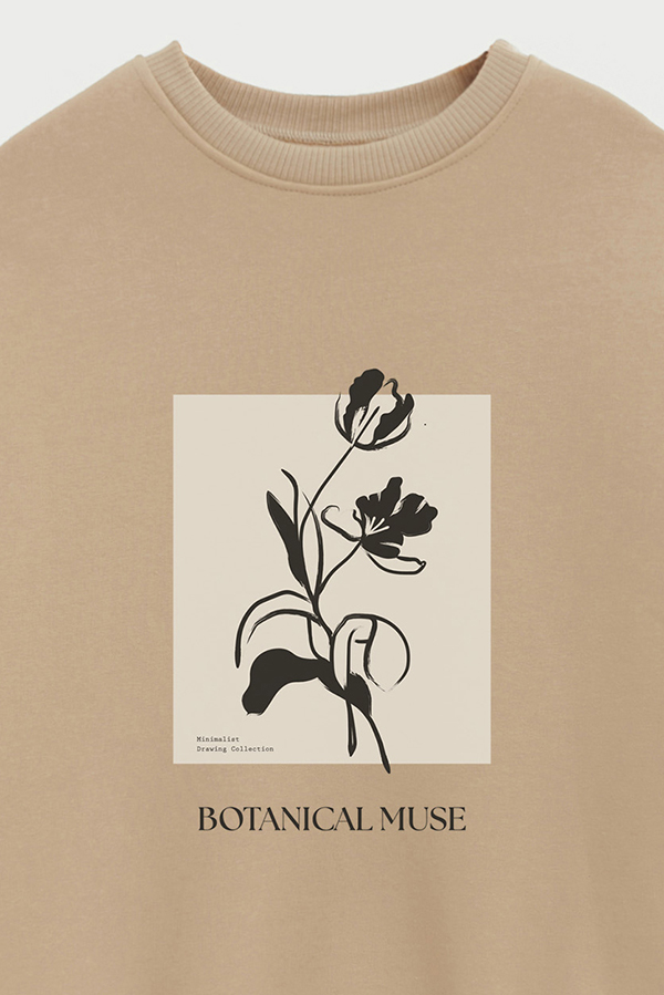 BUZO CREWNECK ESTAMPADO BT BOTANICAL MUSE