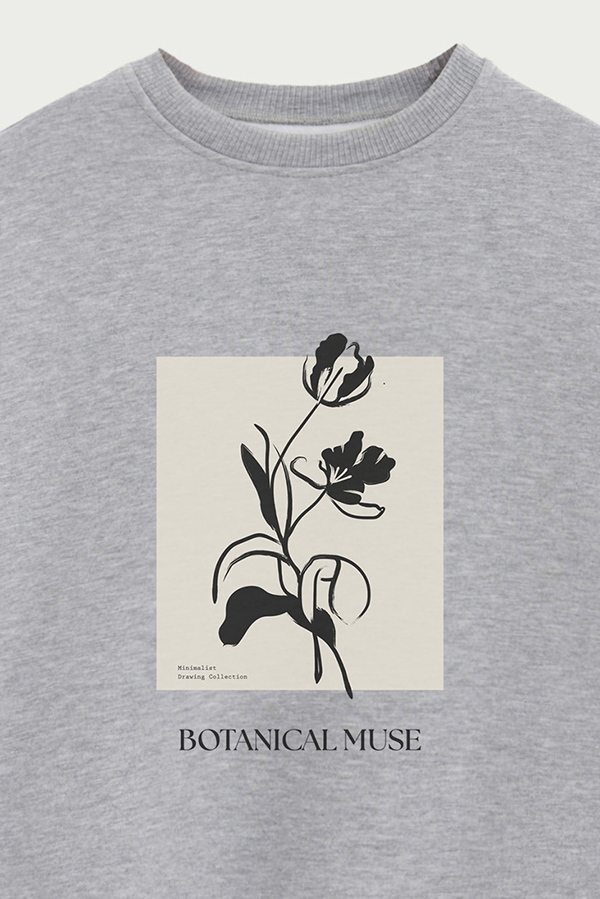 BUZO CREWNECK ESTAMPADO BT BOTANICAL MUSE