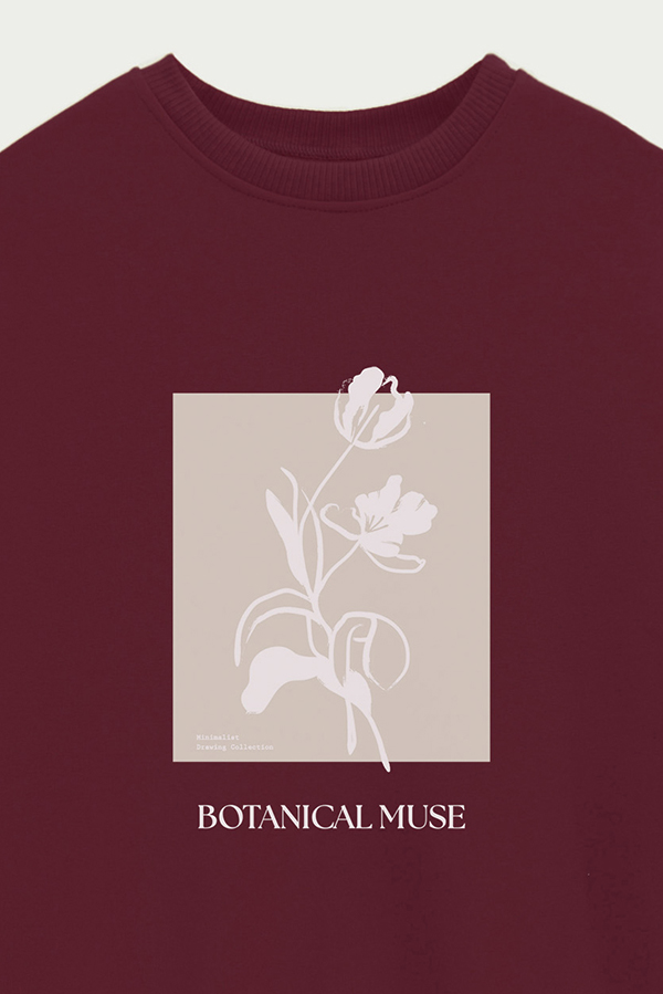 BUZO CREWNECK ESTAMPADO BT BOTANICAL MUSE