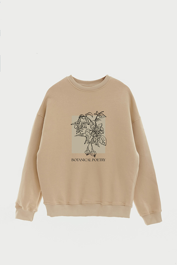 BUZO CREWNECK ESTAMPADO BT BOTANICAL MUSE
