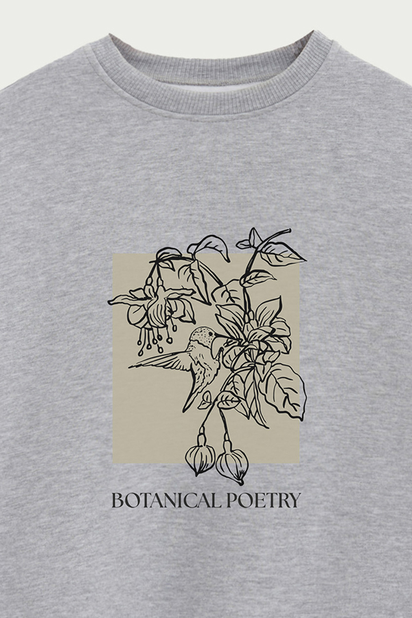 BUZO CREWNECK ESTAMPADO BT BOTANICAL MUSE