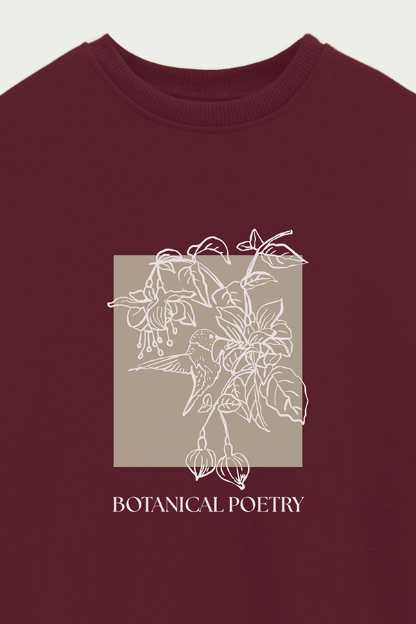 BUZO CREWNECK ESTAMPADO BT BOTANICAL MUSE