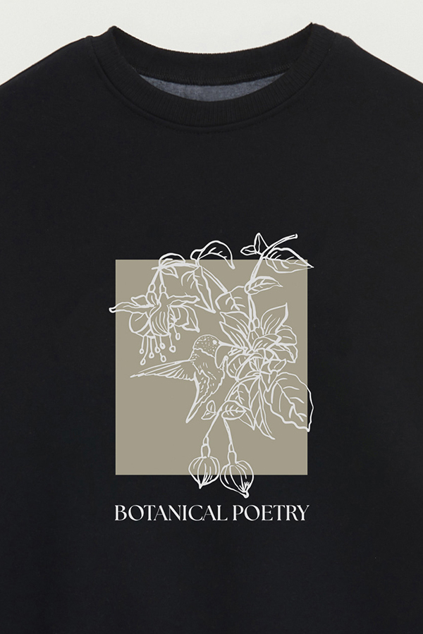 BUZO CREWNECK ESTAMPADO BT BOTANICAL MUSE