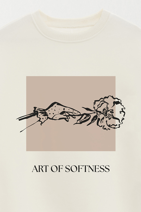 BUZO CREWNECK ESTAMPADO BT ART OF SOFTNESS