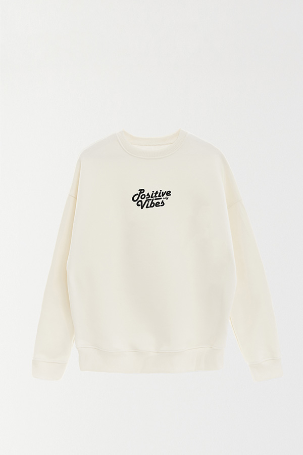 BUZO CREWNECK ESTAMPADO STREET MOOD POSITIVE VIBES