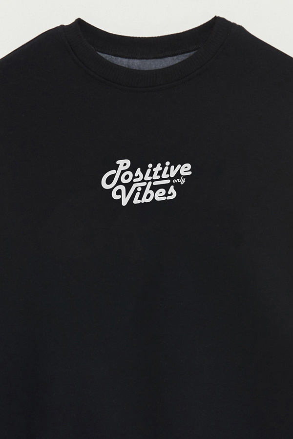 BUZO CREWNECK ESTAMPADO STREET MOOD POSITIVE VIBES