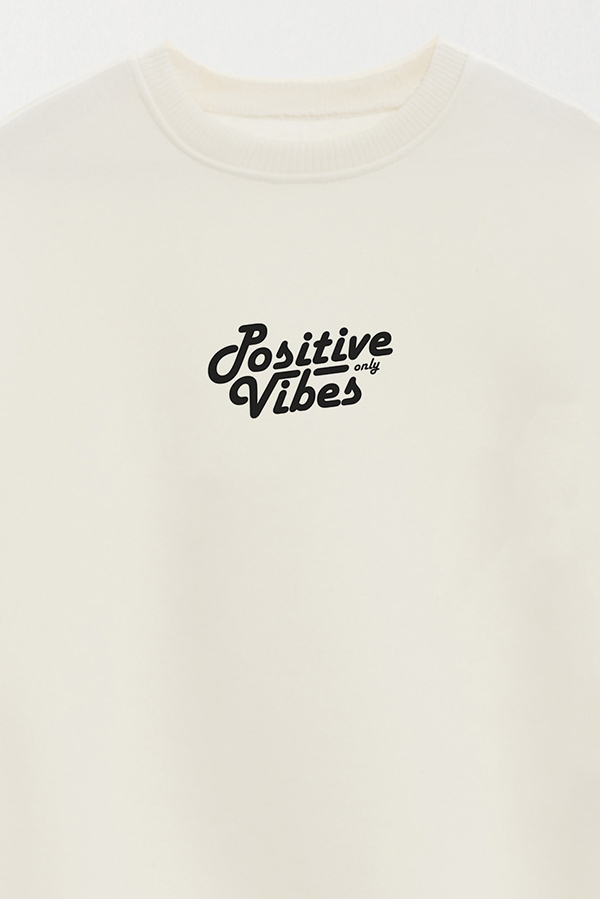 BUZO CREWNECK ESTAMPADO STREET MOOD POSITIVE VIBES