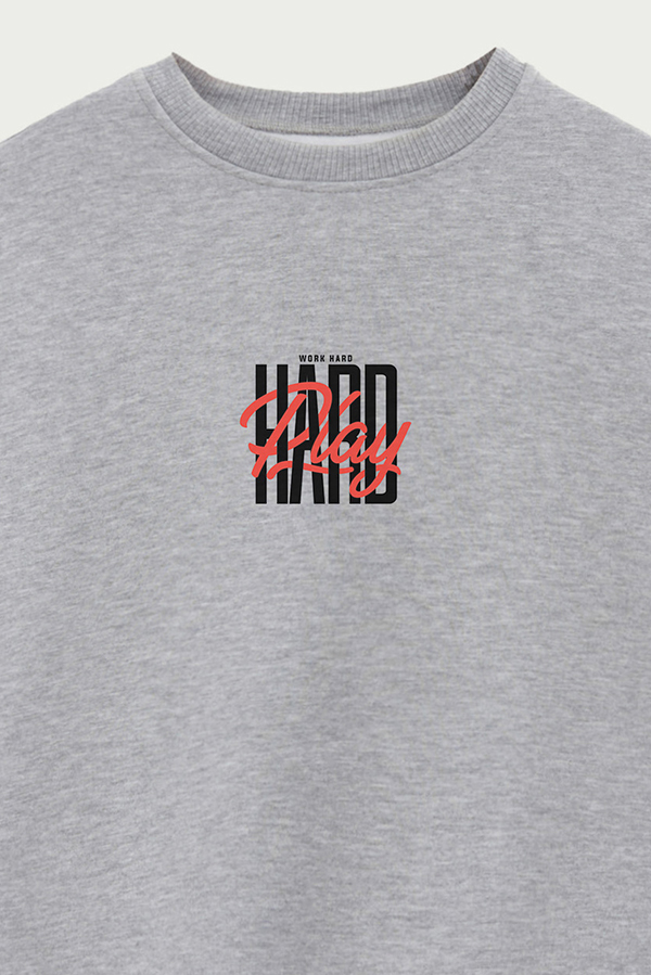 BUZO CREWNECK ESTAMPADO STREET MOOD PLAY HARD