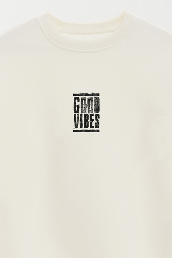 BUZO CREWNECK ESTAMPADO STREET MOOD GOOD VIBES