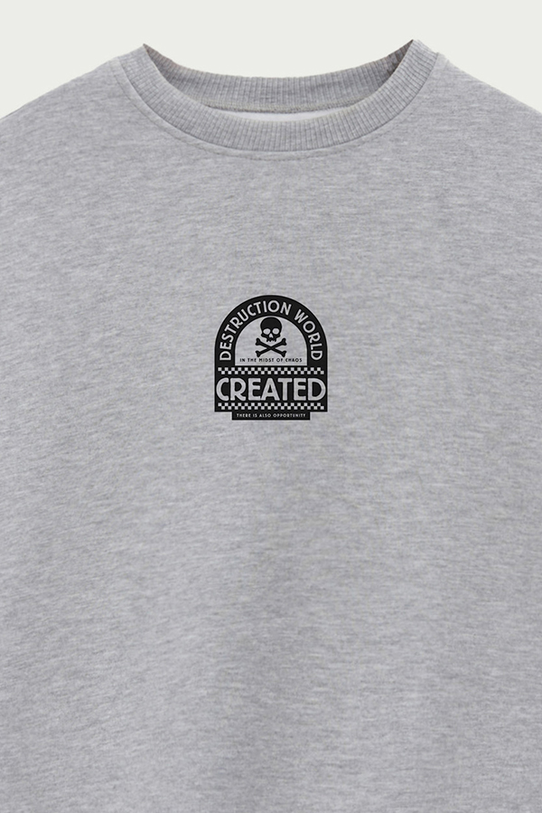 BUZO CREWNECK ESTAMPADO STREET MOOD DESTRUCTION