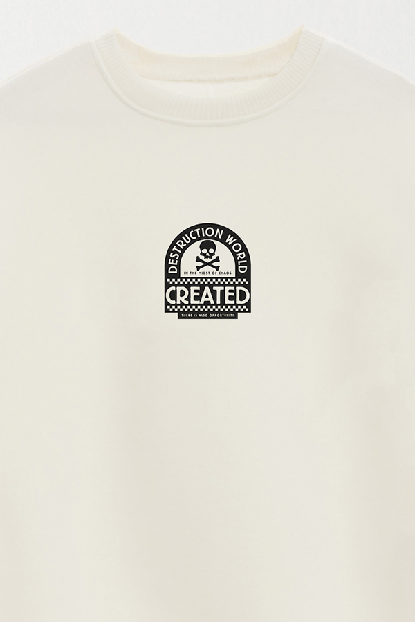 BUZO CREWNECK ESTAMPADO STREET MOOD DESTRUCTION