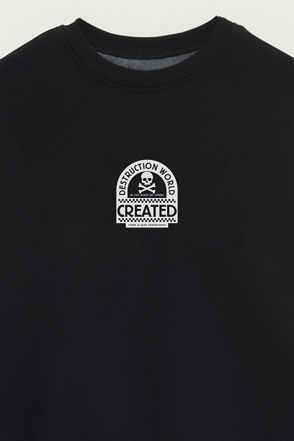 BUZO CREWNECK ESTAMPADO STREET MOOD DESTRUCTION