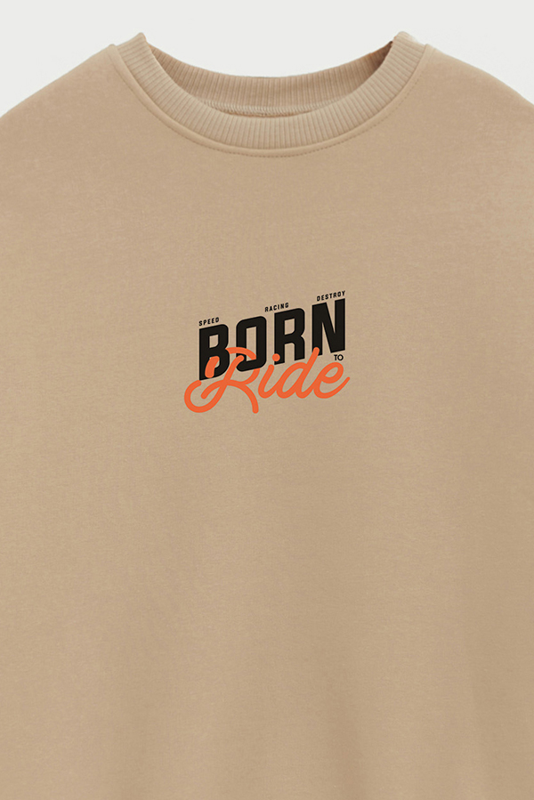 BUZO CREWNECK ESTAMPADO STREET MOOD BORN TO RIDE
