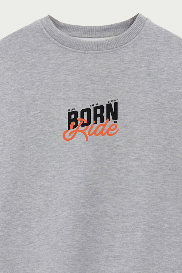 BUZO CREWNECK ESTAMPADO STREET MOOD BORN TO RIDE