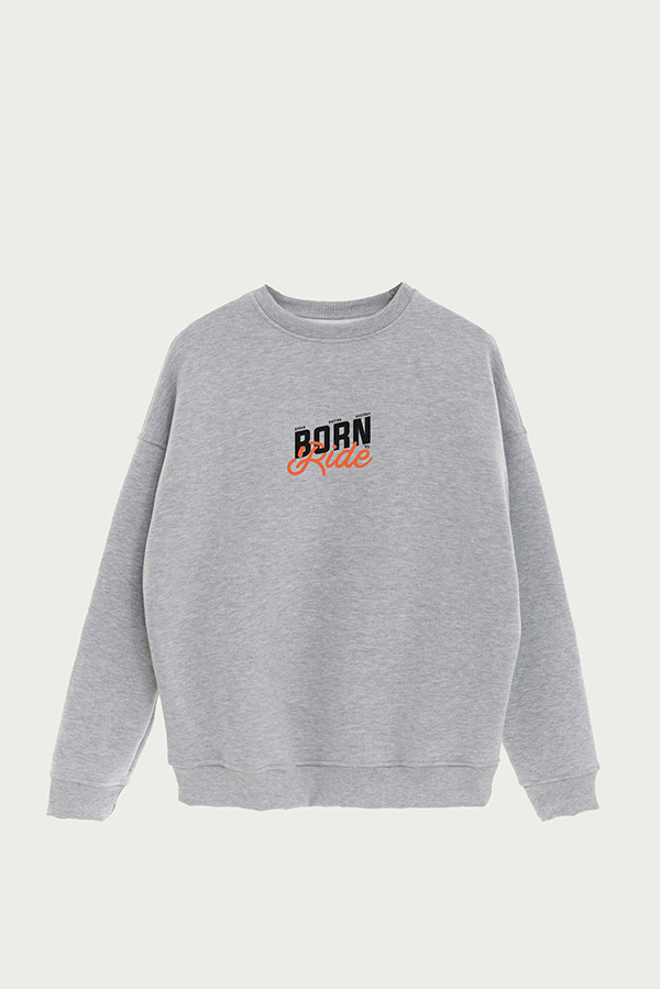 BUZO CREWNECK ESTAMPADO STREET MOOD BORN TO RIDE