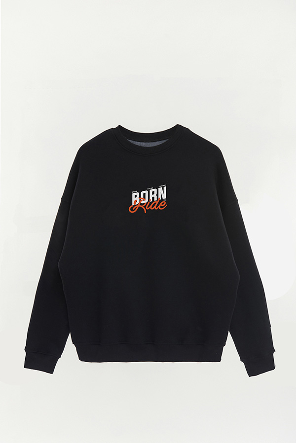BUZO CREWNECK ESTAMPADO STREET MOOD BORN TO RIDE
