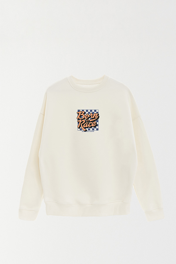 BUZO CREWNECK ESTAMPADO STREET MOOD BORN TO RACE 2