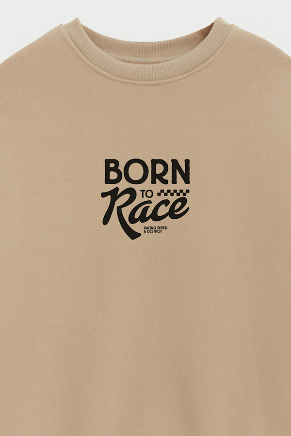 BUZO CREWNECK ESTAMPADO STREET MOOD BORN TO RACE
