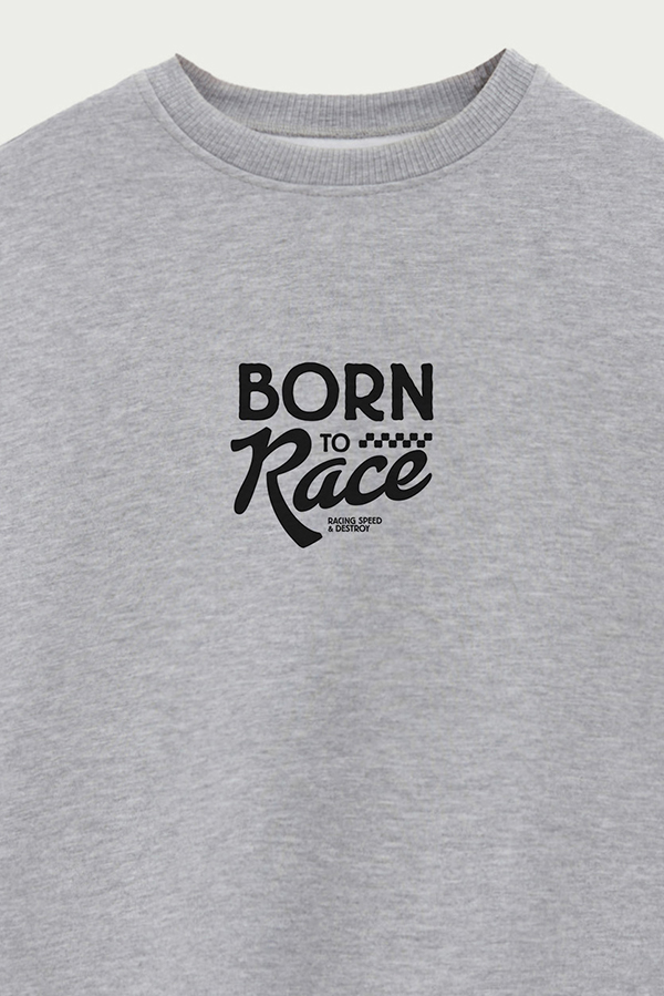 BUZO CREWNECK ESTAMPADO STREET MOOD BORN TO RACE