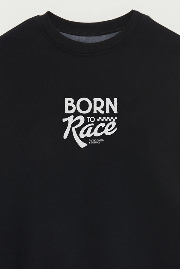 BUZO CREWNECK ESTAMPADO STREET MOOD BORN TO RACE
