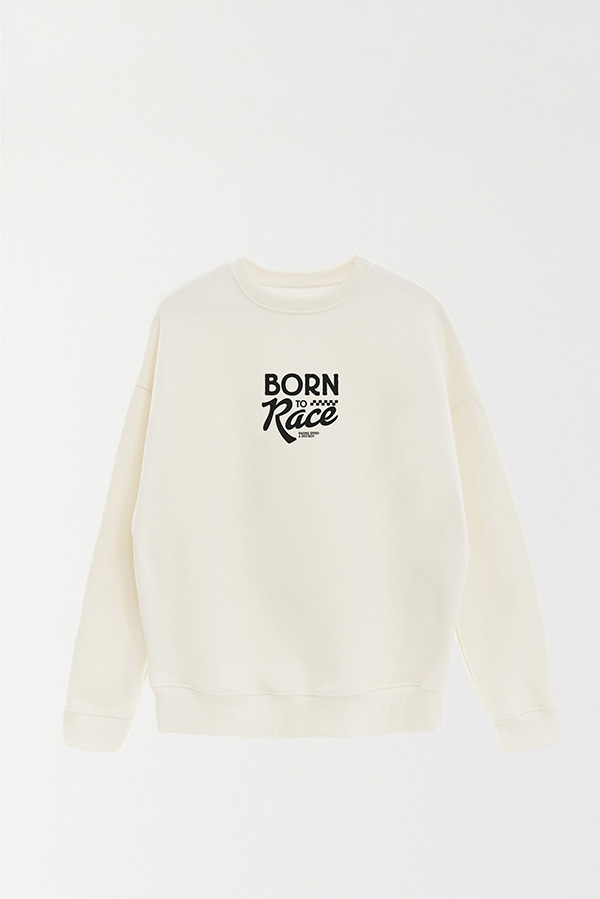 BUZO CREWNECK ESTAMPADO STREET MOOD BORN TO RACE