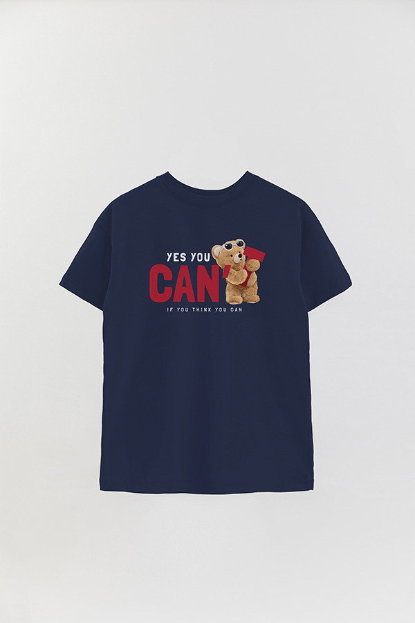 REMERA OVER ESTAMPADA UNISEX TEDDY YES YOU CAN