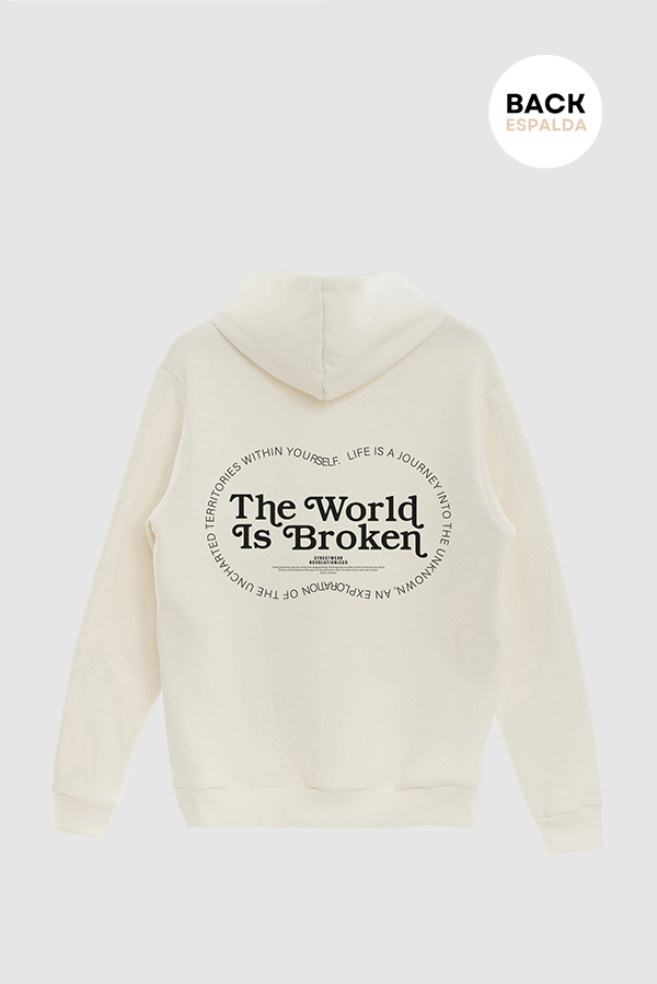 HOODIE ESTAMPADO URBAN THE WORLD IS BROKEN