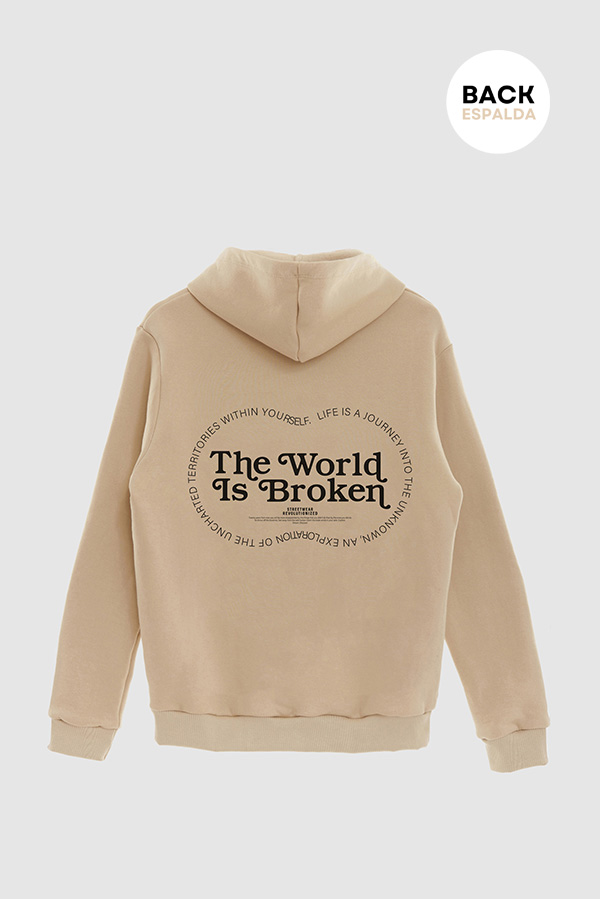 HOODIE ESTAMPADO URBAN THE WORLD IS BROKEN
