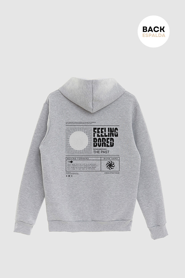 HOODIE ESTAMPADO URBAN FEELING BORED