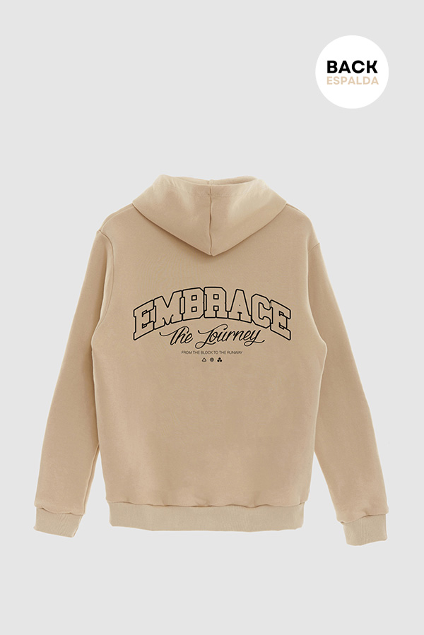 HOODIE ESTAMPADO URBAN EMBRACE THE JOURNEY