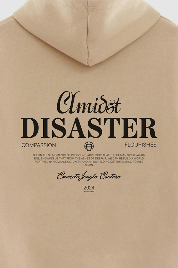 HOODIE ESTAMPADO URBAN AMIDST DISASTER