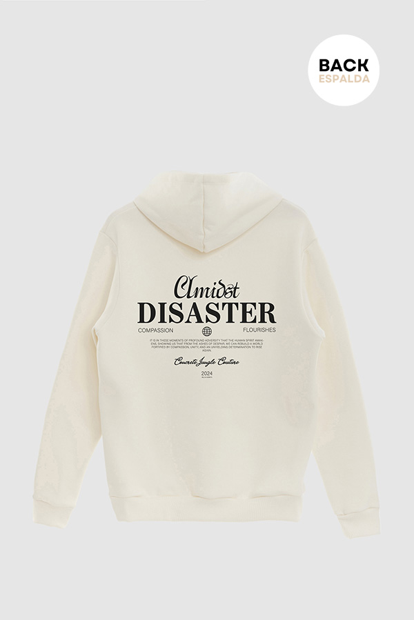 HOODIE ESTAMPADO URBAN AMIDST DISASTER