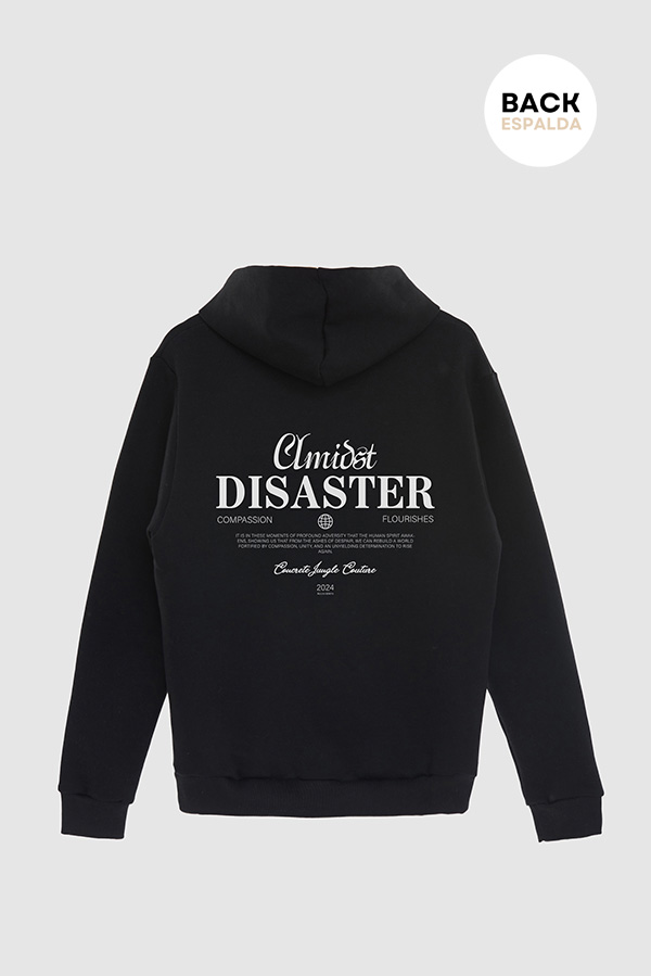 HOODIE ESTAMPADO URBAN AMIDST DISASTER