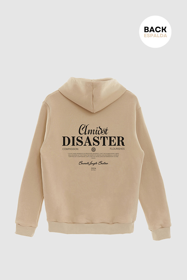 HOODIE ESTAMPADO URBAN AMIDST DISASTER